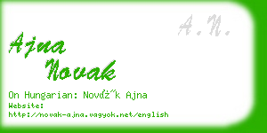 ajna novak business card